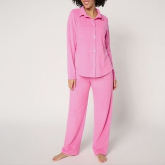 Cuddl Duds Fleecewear with Stretch Notch Pink Petite Small NWT IN PACKAGE - Picture 1 of 14